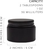 Darware 15-Milliliter Glass Balm Jars (24-Pack, Black), 1/2 oz Tiny Cosmetic Jars with Lined Black Metal Lids - Image 8